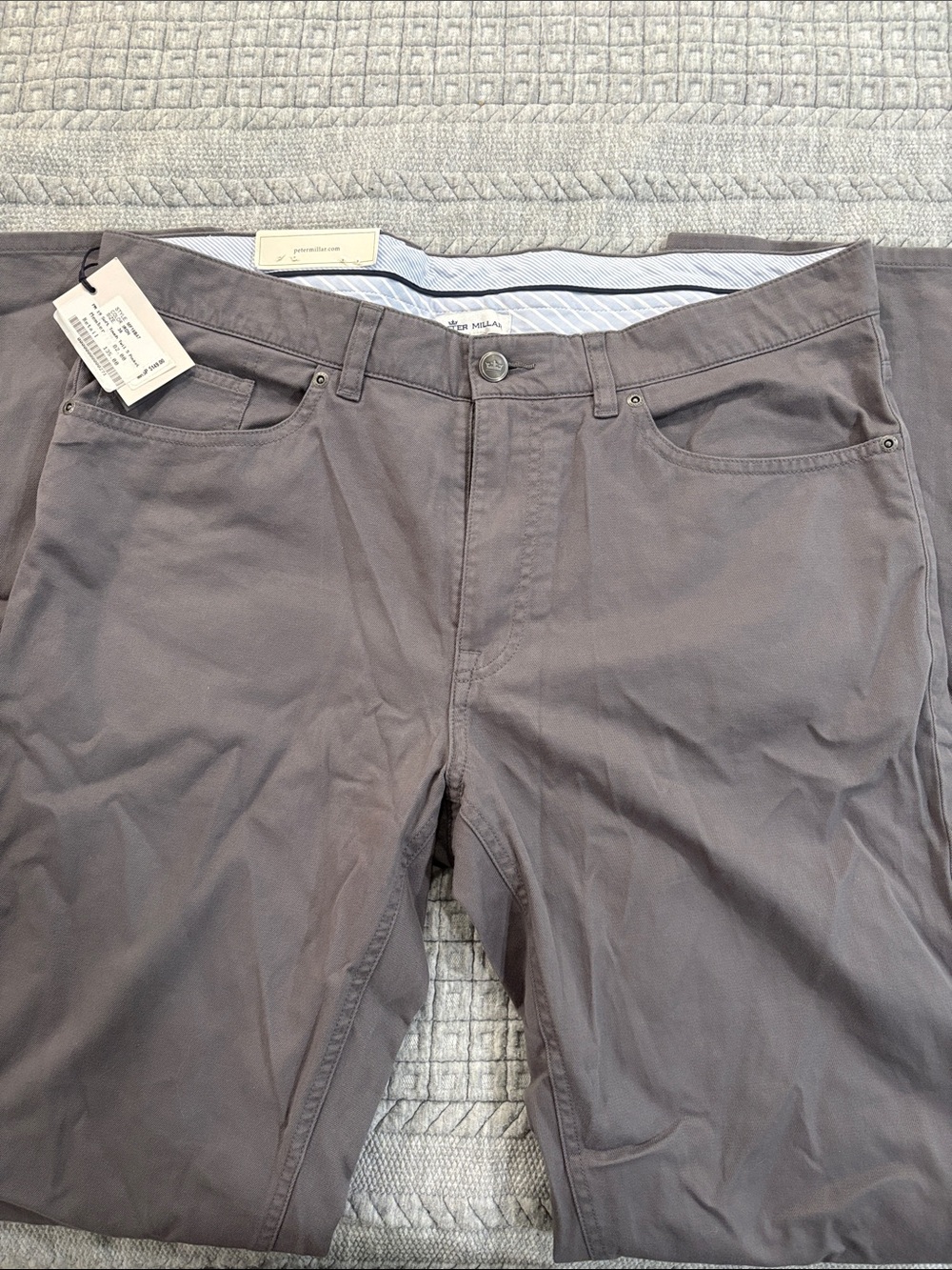Peter Millar Men's Casual Straight-Fit Pants in Taupe